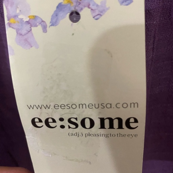 ee:some Frill Trim Off-Shoulder Bell Sleeve Blouse Lavender Brand New W/Tags Med - Picture 5 of 5